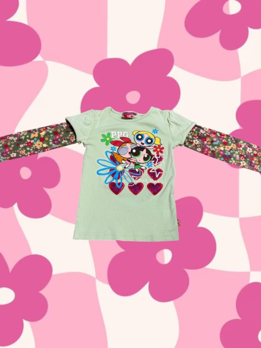 Vintage 2006 Powerpuff Girls Matching Set Girls 10 Jeans 8 Top Y2K Rare Grail - Picture 5 of 16